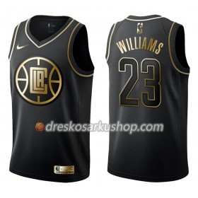 Muški NBA Dres Los Angeles Clippers Lou Williams 22 Nike Crna Golden Edition Swingman